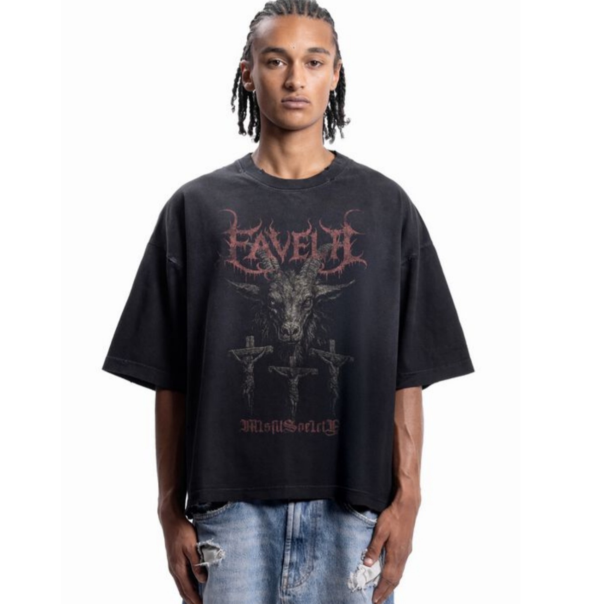 Streetwear Brand Font - T-shirt in cotone con stampa grafica