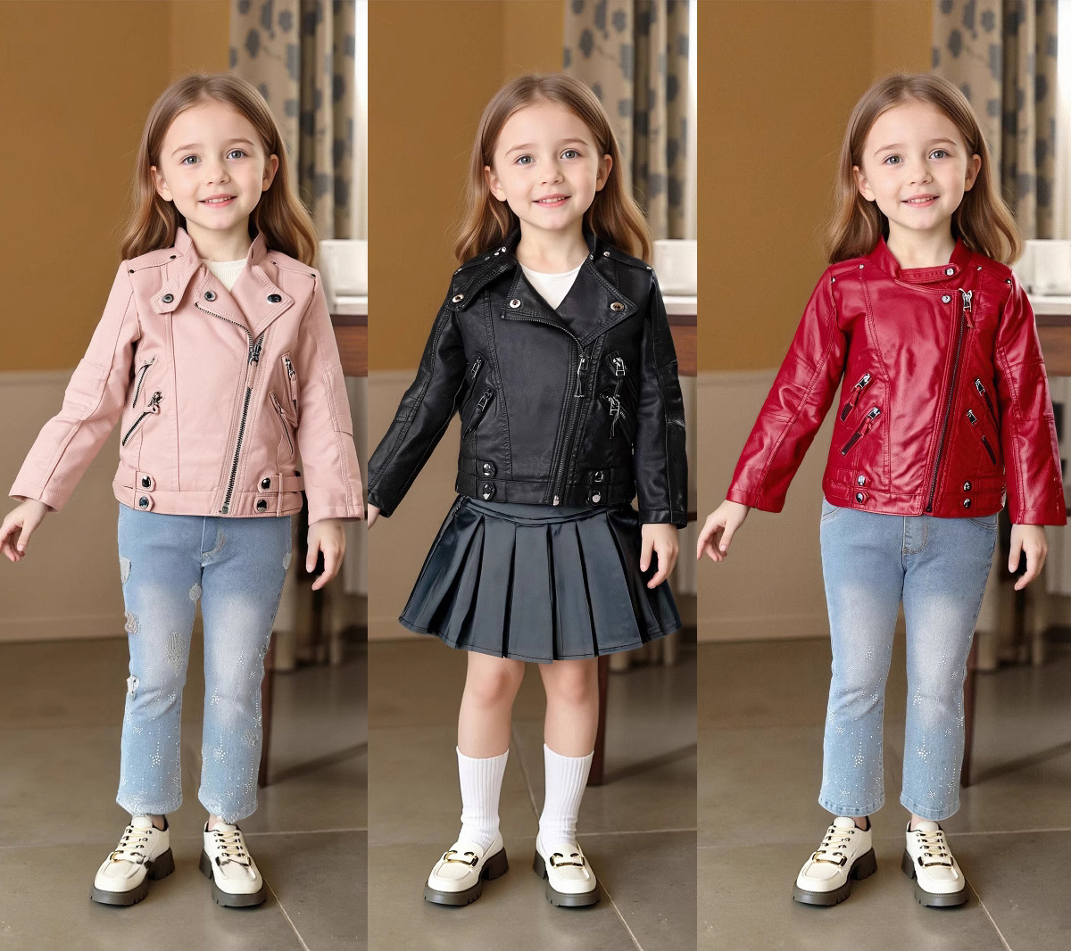 Streetwear Brand Logo Design - 2-12 anni ragazze Natale rosa rosso