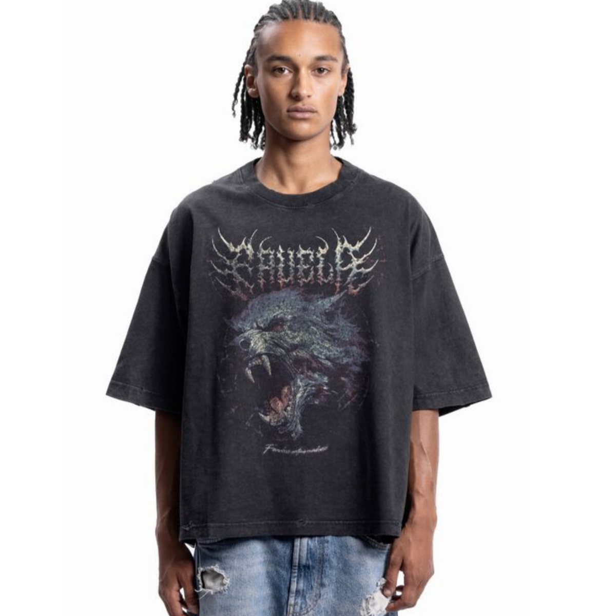 T-Shirt con Grafica in Metallo - Streetwear Brand Font recensione e prezzo