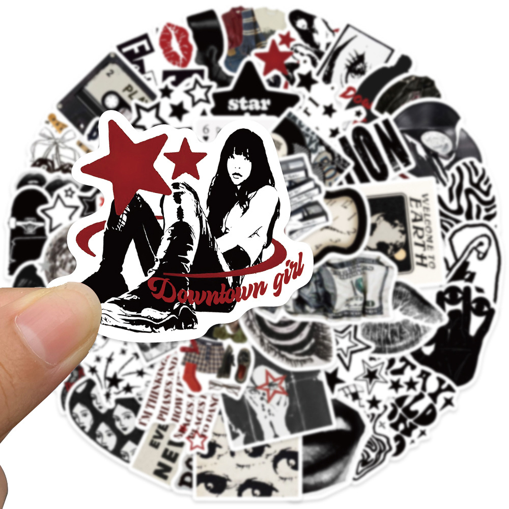 10/30/50pcs Nero Bianco Del Fu - Streetwear Brand Stickers recensione e prezzo